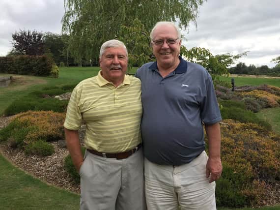 Peter Laws and Mel Milburn - hole in one heroes at Cowdray Park