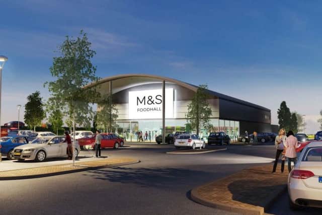 Plans for a new M&S foodhall (photo from Arun District Council's planning portal).