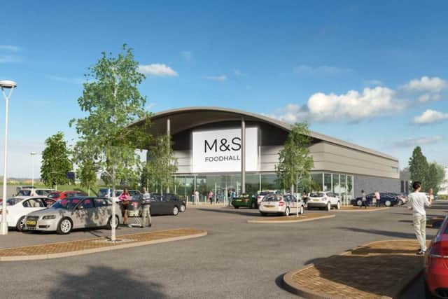 Plans for a new M&S foodhall (photo from Arun District Council's planning portal).