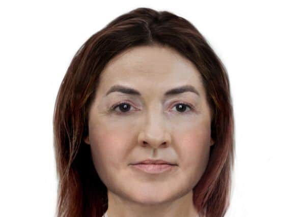 A forensic artist's impression of how the woman looked