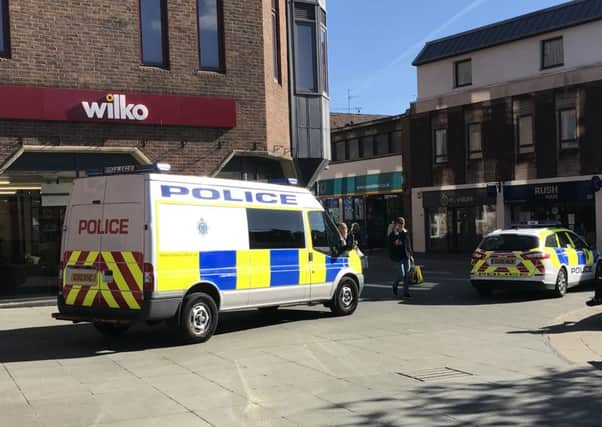 Police outside Wilkinsons this afternoon (September 25)