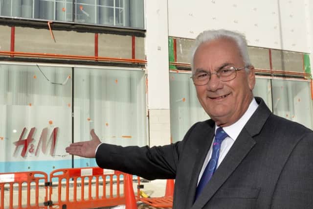 Bill Plumridge outside the site where the new H & M store will be in Eastbourne (Photo by Jon Rigby)