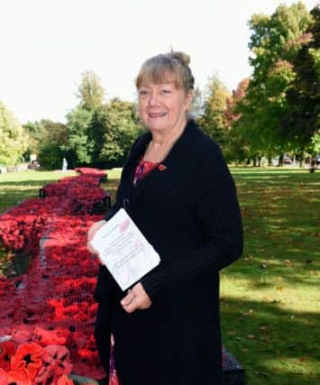 Sylvia Harris, organiser of the River of Poppies project. Picture Liz Pearce