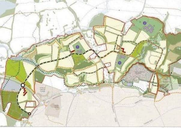 The masterplan for the Northern Arc development, by Homes England. Picture: Mid Sussex District Council