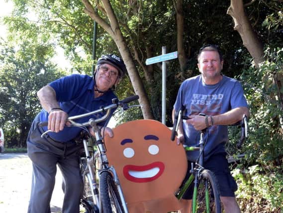 Andrew Sleeman right, and Liam Connell organizers of the fancy dress charity bike ride. Picture: Kate Shemilt