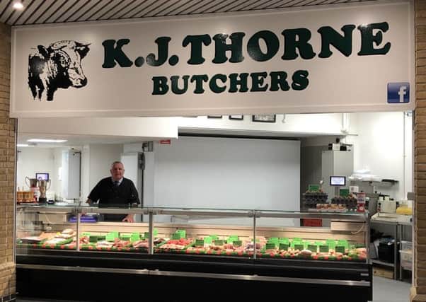 Kevin Thorne at his butchers in the Market Place Shopping Centre in Burgess Hill