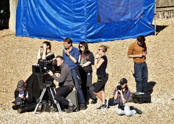 Filming on Hastings seafront. Picture: Sid Saunders