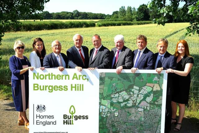 Councillors with Homes England representatives at the Northern Arc site in July. Picture: Steve Robards