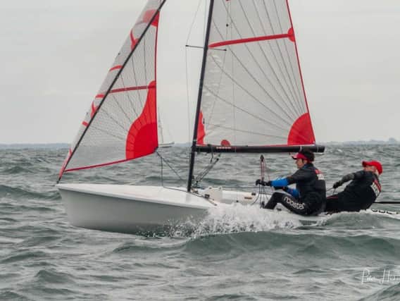 Fiona and David Sayce in the UK Tasar National Championship / Picture by Peter Hickson