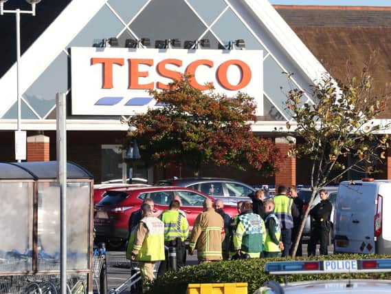 The Tesco in Broad Piece, Wick, was closed after six people were hospitalised for inhaling paint fumes