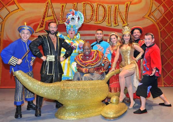 The cast of Aladdin. Photo: Paul Clapp