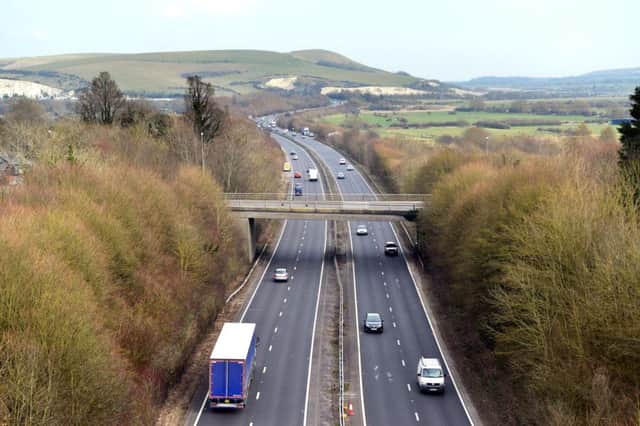 The A27 Lewes bypass between Southerham Roundabout and Kingston Roundabout