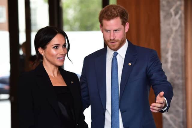The Duke and Duchess of Sussex arriving for the annual WellChild Awards at the Royal Lancaster Hotel in London. PRESS ASSOCIATION Photo. Picture date: Tuesday September 4, 2018. See PA story ROYAL WellChild. Photo credit should read: Victoria Jones/PA Wire YPN-180409-171822060