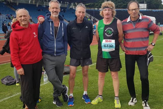 The Hastings Runners party of, from left, David Bratby, Neil Sellman, Neil Jeffries, Nick Webb and Nick Brown