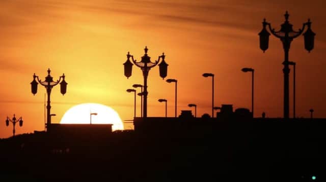 Last night's glorious sunset over Worthing promenade. Pic: Eddie Mitchell SUS-180929-152829001