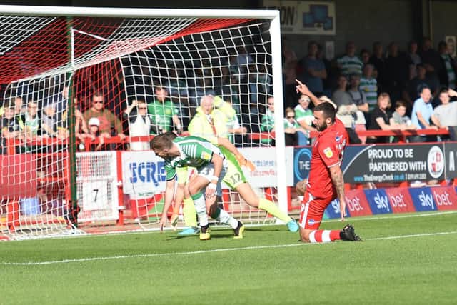 Ollie Palmer opened the scoring against Yeovil. Picture by Liz Pearce