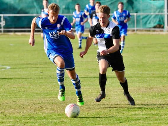 Action from East Preston's win against Saltdean. Picture by Stephen Goodger