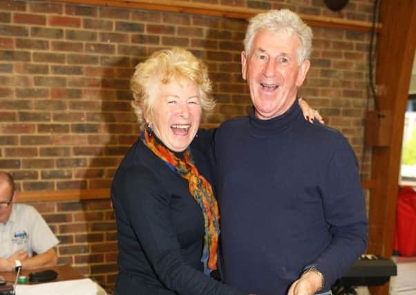 DM1894878a.jpg. 'Silver sunday' at St Wilfreds church hall, Burgess Hill. Brenda Willis and Tom Duncan. Photo by Derek Martin Photography SUS-180930-225155008