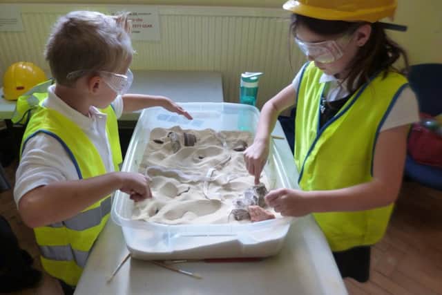 Pupild from Castlewood School in Southwater recently visited Worthing Museum to leavrn more about the Stone Age SUS-180110-151330001