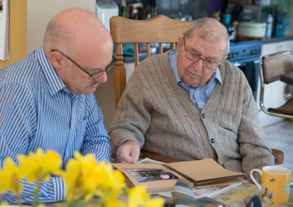 Jim Rudkin, 92, benefits from the RAF association befriending service, receiving visits from volunteer Derek Boxell