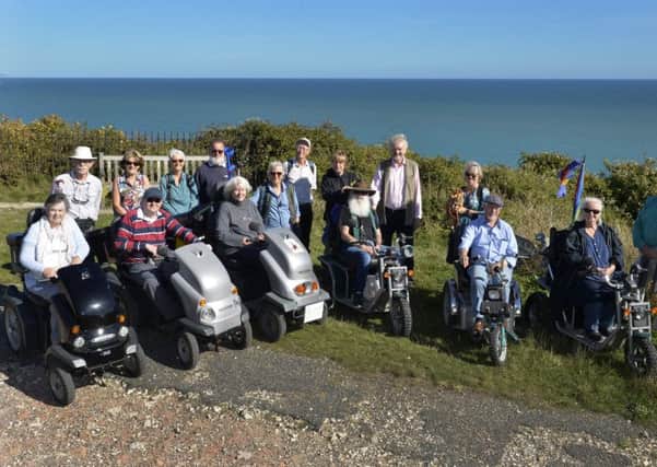 Motorised scooter 'accessible walk' Gateway in Eastbourne to the South Downs National Park 
(Photo by Jon Rigby) SUS-180927-121509008