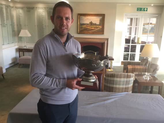 Chris McDonnell (Golf at Goodwood) with Keith MacDonald Match Play Trophy