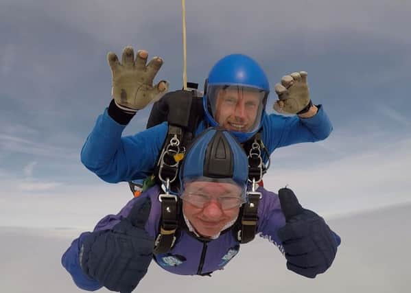 Bishop Richard whilst in the air