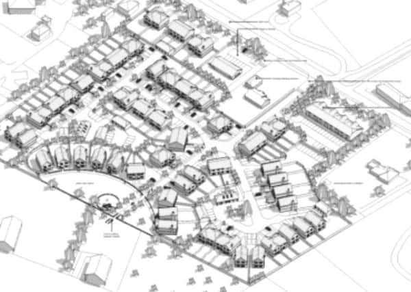 Illustrative layout of scheme for 77 Birdham homes. (from CDC's planning portal)