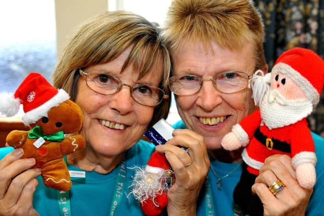 Christmas soft toys on offer from St Barnabas House hospice. Picture: Steve Robards SR1825728