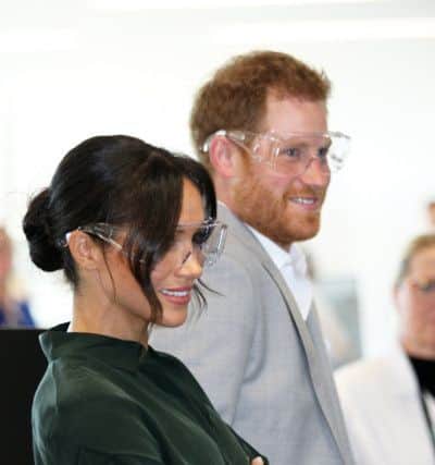 DM18100260a.jpg. Harry and Meghan, the Duke and Duchess of Sussex, open the University of Chichester's Tech Park. Photo by Derek Martin Photography SUS-180310-150049008