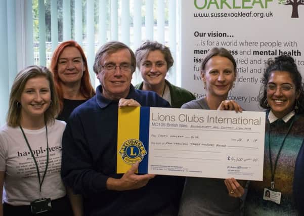 Billingshurst & District Lions Club's donation to Be OK