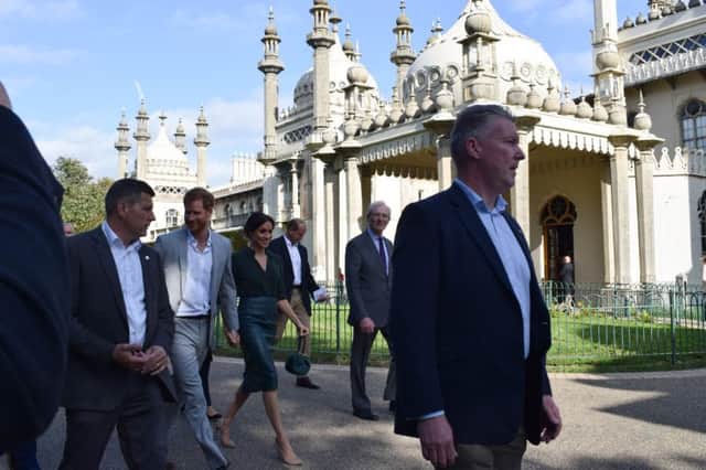 Harry and Meghan at the Royal Pavilion, Brighton