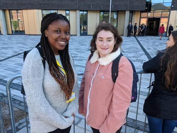 Kellianne Ngimbi, 20, and Sophie Richmond, 21, both went to the new Chichester University tech park in Bognor as they will be having lessons there