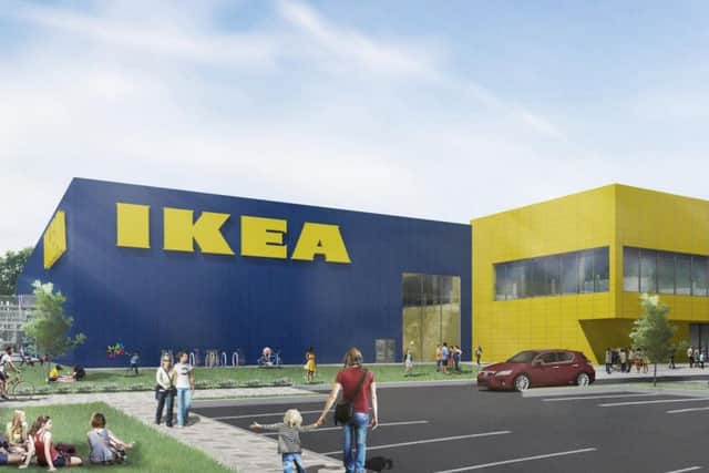 An artists' impression of the IKEA building