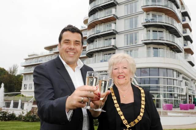 Jeremy Pardey, left, with the then-mayor of Bognor Regis in 2012. Picture: Liz Pearce