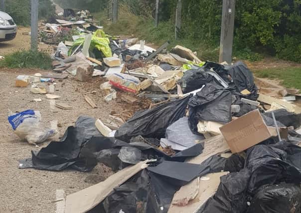 Tonnes of rubbish was dumped on Whitehawk Hill in Brighton