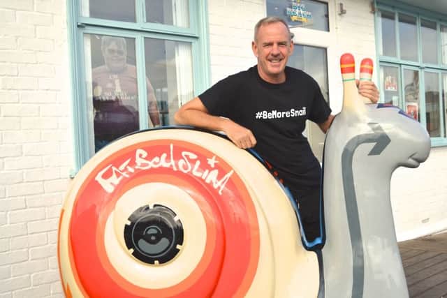 DJ Fatboy Slim is swapping his moniker to Fatboy Slow for one day only, as he walks rather than runs a marathon for Snailspaces #BeMoreSnail day on October 19