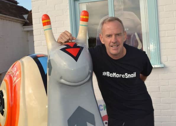 DJ Fatboy Slim is swapping his moniker to Fatboy Slow for one day only, as he walks rather than runs a marathon for Snailspaces #BeMoreSnail day on October 19