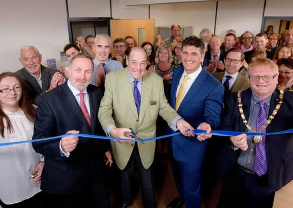 MP Sir Nicholas Soames joined local dignitaries, including the leader of Mid Sussex District Council, Garry Wall and the mayor of Haywards Heath, councillor James Knight, at the official opening.  Picture: Jim Holden