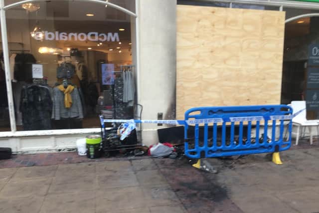 The area has been cordoned off by police this morning