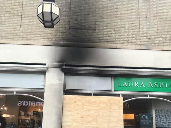 Damage at the Laura Ashley store