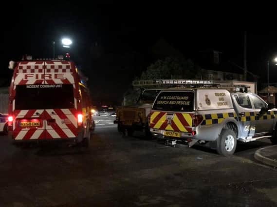 Emergency services at the scene. Photo: Littlehampton Coastguard