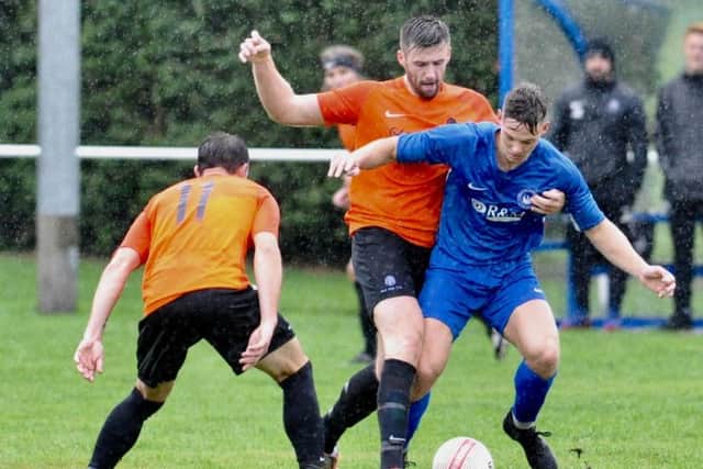 Action from Storrington's match with Mile Oak. Picture by Stephen Goodger
