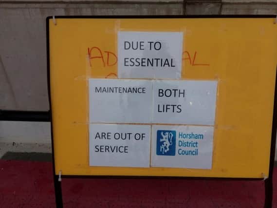 The lifts were shut for 'essential maintenance'.