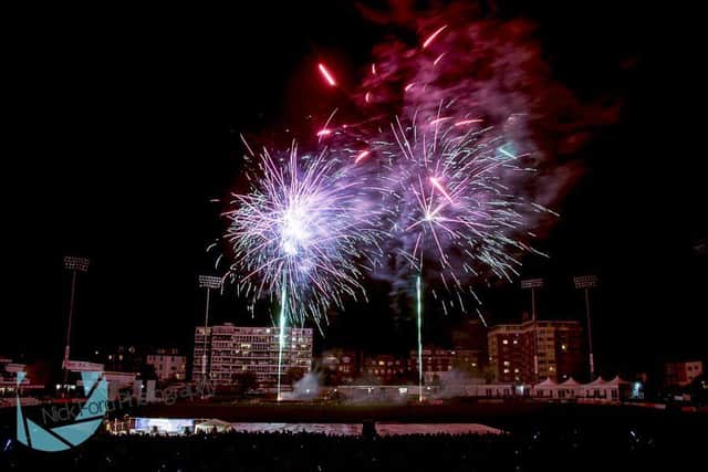 Fireworks at The 1st Central County Ground in Hove (Photograph: Nick Ford)