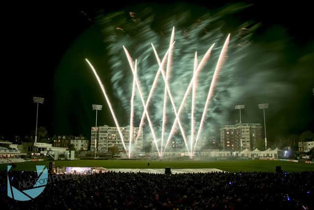 Fireworks at The 1st Central County Ground in Hove (Photograph: Nick Ford)