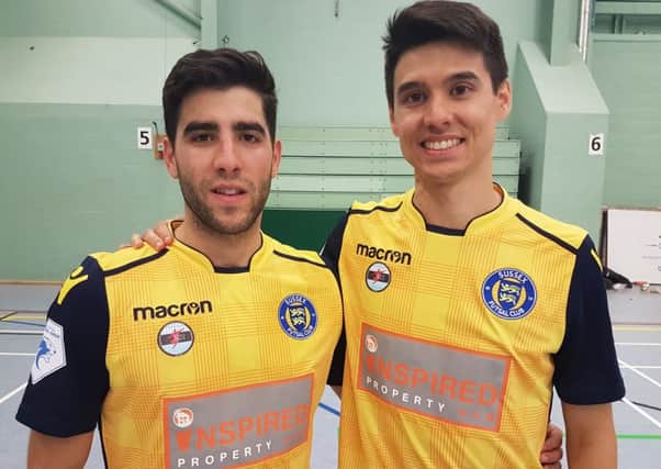 Australia national team duo Jarrod Basger (left) and Tobias Seeto netted all five of Sussex Futsal Club's goals against Salisbury.
