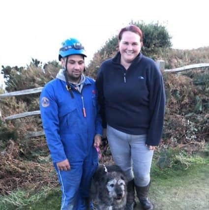 The coastguard team rescued a dog from cliffs over the weekend. Picture: Gordon Butchers