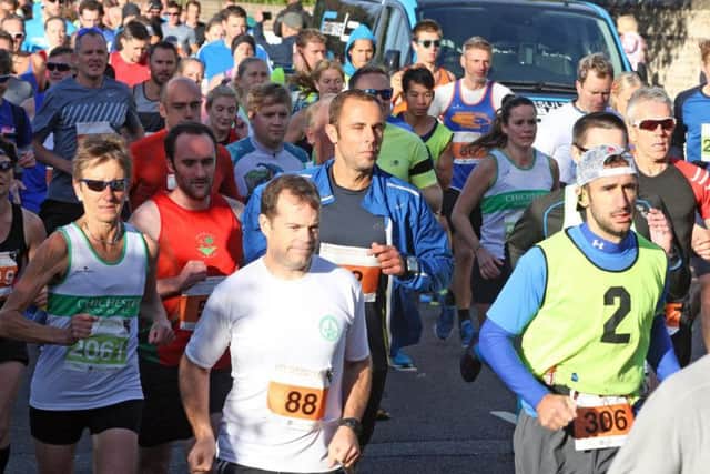Runners shortly after the start in Westgate / Picture by Derek Martin