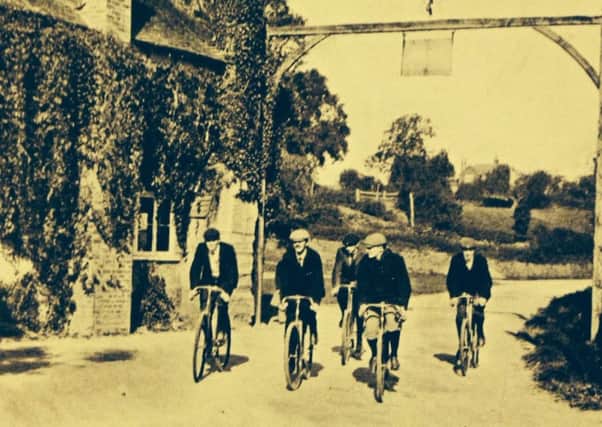 Whispering Smith: Local cyclists riding through Fittleworth long before cycle paths and helmets were around...